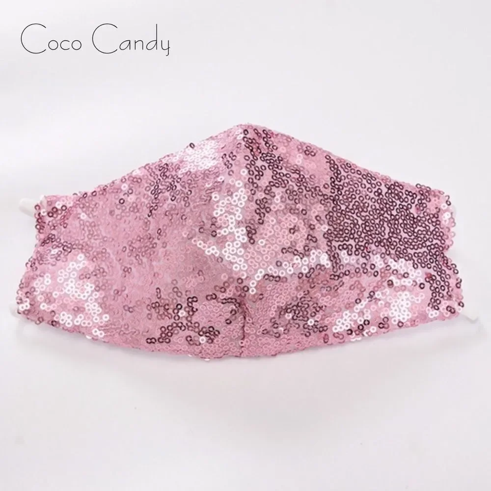 🆕Luxury Pink Sequin Face Mask
